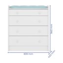 Ver imagem 6 de Quarto de Bebê Cômoda 2523 e Berço 1344 Doce Sonho com Colchão Branco - Qmovi