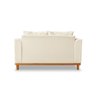Sofá Viena 02 Lugares com Base de Madeira Suede Bege - Madeira Prima Deccor - 5