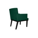 Ver imagem 2 de Poltrona Decorativa Vitória Suede Verde Pés Madeira Mz Decor