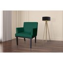 Ver imagem 3 de Poltrona Decorativa Vitória Suede Verde Pés Madeira Mz Decor