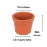 Kit 10 mini Vasos Suculentas Jardim Cactos Jardim Barro Casa Dami Decor Vaso Ceramica - 4