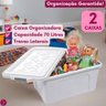 Kit 2 Caixas Container 70 Litros Branca - 9