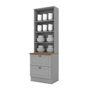 Ver imagem 2 de Cristaleira Americana Cinza com Tampo Naturale – Henn