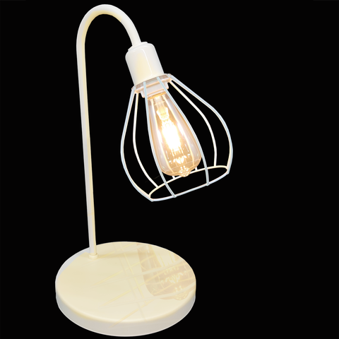 Abajur de Quarto Luminária Industrial Aramado Teardrop Bca