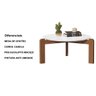 Mesa de Centro Sala de Estar Áustria Decoração Pés Madeira Tampo Redondo Branco - 3