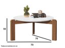 Ver imagem 5 de Mesa de Centro Sala de Estar Áustria Decoração Pés Madeira Tampo Redondo Branco