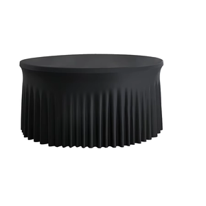 Toalha Spandex para Mesa Redonda 152cm - Preta