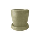 Ver imagem 1 de Vaso Plantar com Prato 30x30 Classico Oval Moderno Polietileno Bgplasticos V13 Areia 001