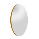 Ver imagem 2 de Espelho Redondo 70cm Moldura em Couro Caramelo