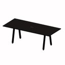 Ver imagem 2 de Mesa Reunião 8 Lugares 230cm Central Tomada Escritório Industrial Executive Preto