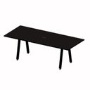Ver imagem 2 de Mesa Reunião 8 Lugares 230cm Central Tomada Escritório Industrial Executive