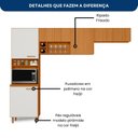 Ver imagem 6 de Cozinha Compacta 7 Portas Paneleiro Duplo Sicília Freijó/Ripado Frisado Yescasa