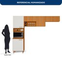 Ver imagem 4 de Cozinha Compacta 7 Portas Paneleiro Duplo Sicília Freijó/Ripado Frisado Yescasa