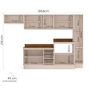 Ver imagem 4 de Cozinha Completa Koya 12 Portas 3 Gavetas 40250050 Creme - Politorno