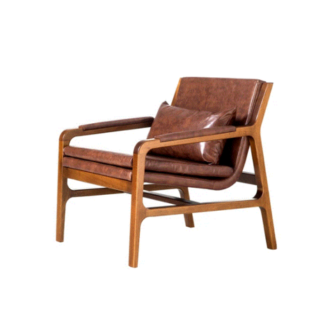 Poltrona Gaia Fastsofasulm Marrom