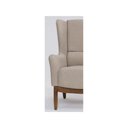 Ver imagem 4 de Poltrona Decorativa Realeza Base em Madeira Linho Aveia - Larbelle