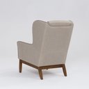 Ver mais imagens de Poltrona Decorativa Realeza Base em Madeira Linho Aveia - Larbelle