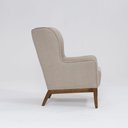 Ver imagem 7 de Poltrona Decorativa Realeza Base em Madeira Linho Aveia - Larbelle