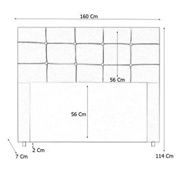 Cabeceira Cama Box Queen 160 Cm Sintético Branco Ana Luisa - MV Estofados - 4