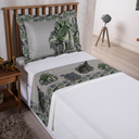 Ver imagem 1 de Jogo de Lençol Masculino 3 Peças Boy Cama Solteiro Menino 300 Fios Estampado Verde