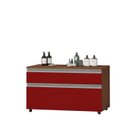 Ver imagem 2 de Gabinete para Banheiro com Rodízio 80cm 2 Gavetas Safira Inferior