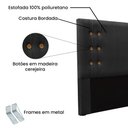 Ver imagem 7 de Cabeceira Cama Box Queen 160cm e Recamier Gênova Veludo Preto S04 - D'Rossi
