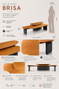 Ver imagem 4 de Mesa de Centro Brisa Tampo MDF 25mm Lâmina Natural
