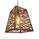 Ver imagem 1 de Luminária Pendente de Teto MDF Lâmina Madeira Moderna Rústica Bivolt