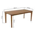 Ver imagem 2 de Mesa de Jantar Flutuante 160x90cm Madeira Maciça - Amêndoa - Tampo 160x90cm Laminado Cinamomo