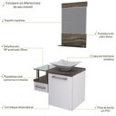 Ver imagem 5 de Gabinete para Banheiro C-cuba L34 e Espelheira Legno 631 Branco Chess C-carvalho Dark