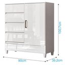 Ver imagem 7 de Guarda Roupa Casal Master New 8 Portas 4 Gavetas MDP com Cômoda Fit Santos Andirá