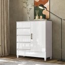 Ver imagem 2 de Guarda Roupa Casal Master New 8 Portas 4 Gavetas MDP com Cômoda Fit Santos Andirá