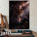 Ver imagem 3 de Quadro Tigre Dark -- BR ARTES Grande 118x78