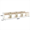 Ver imagem 6 de Conjunto de Escritório Smart 3 Livreiro 1 Buffet e 4 Mesas 90cm - Off White e Cedro