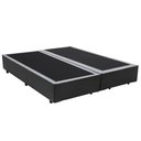 Ver imagem 2 de Cama Box Casal Bi Partida Preto + Colchão Mola Ensacada 138x188x24 Inmetro