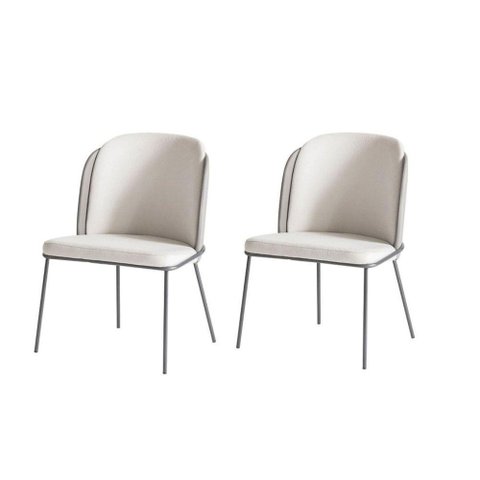 Kit 2 Cadeiras Tay para Sala de Jantar ou Área Gourmet-tecido Costas Linho 60-frente Linho 22
