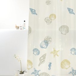 Cortina Box Pvc Uzoo Conchas Praia Amarela 198x180cm - 1