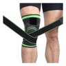 Joelheira Protetora Articulada Suporte com Faixa Ajustável Reforço Cruzado para Joelho:Único/preto/U - 2