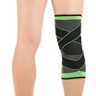 Joelheira Protetora Articulada Suporte com Faixa Ajustável Reforço Cruzado para Joelho:Único/preto/U - 4