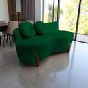 Ver imagem 1 de Namoradeira Sofá Feijão Lounge Orgânica Bouclé Verde