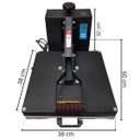 Ver imagem 2 de Prensa Térmica Camiseta Plana 38x38 Sublimação Jacaré Transfer Estampa Importway Iwpts-38 220v