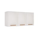 Ver imagem 2 de Armário Aéreo Cozinha 120 cm Rubi 3 Portas Branco/Cinamomo - Pnr Móveis