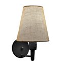 Ver imagem 1 de Lustre Pendente Quadrado Vivare Md-4075 Cúpula em Tecido 30/50x50cm - Bivolt Preto-rustico Bege
