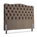 Ver imagem 1 de Cabeceira de Cama Box Viúva 128 Cm Dunas Casavezi Suede Veludo Marrom