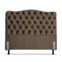 Ver imagem 2 de Cabeceira de Cama Box Viúva 128 Cm Dunas Casavezi Suede Veludo Marrom