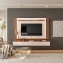 Ver mais imagens de Painel Ripado Canelado para TV até 65 Polegadas Soul 1830 Marrom e Off White