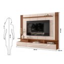 Ver imagem 3 de Painel Ripado Canelado para TV até 65 Polegadas Soul 1830 Marrom e Off White