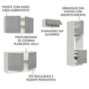 Ver imagem 3 de Cozinha Completa Lux com Armário e Balcão Branco Cinza