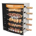 Ver imagem 2 de Churrasqueira a Gás Natural Gn com 5 Espetos Giratórios Assador Rotativo Bivolt Aço Carbono Arke