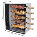 Ver imagem 3 de Churrasqueira a Gás Natural Gn com 5 Espetos Giratórios Assador Rotativo Bivolt Aço Carbono Arke